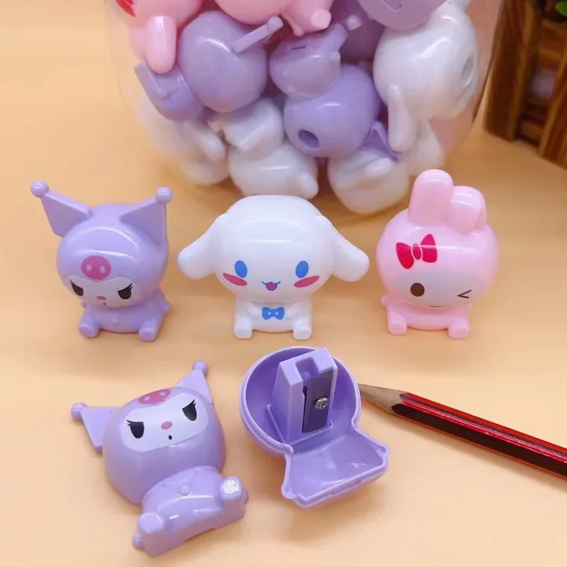 3Pcs/Set Sanrio Cinnamoroll Mymelody Kuromi Cute Pencil Sharpener Student Stationery Office Kindergarten Gifts