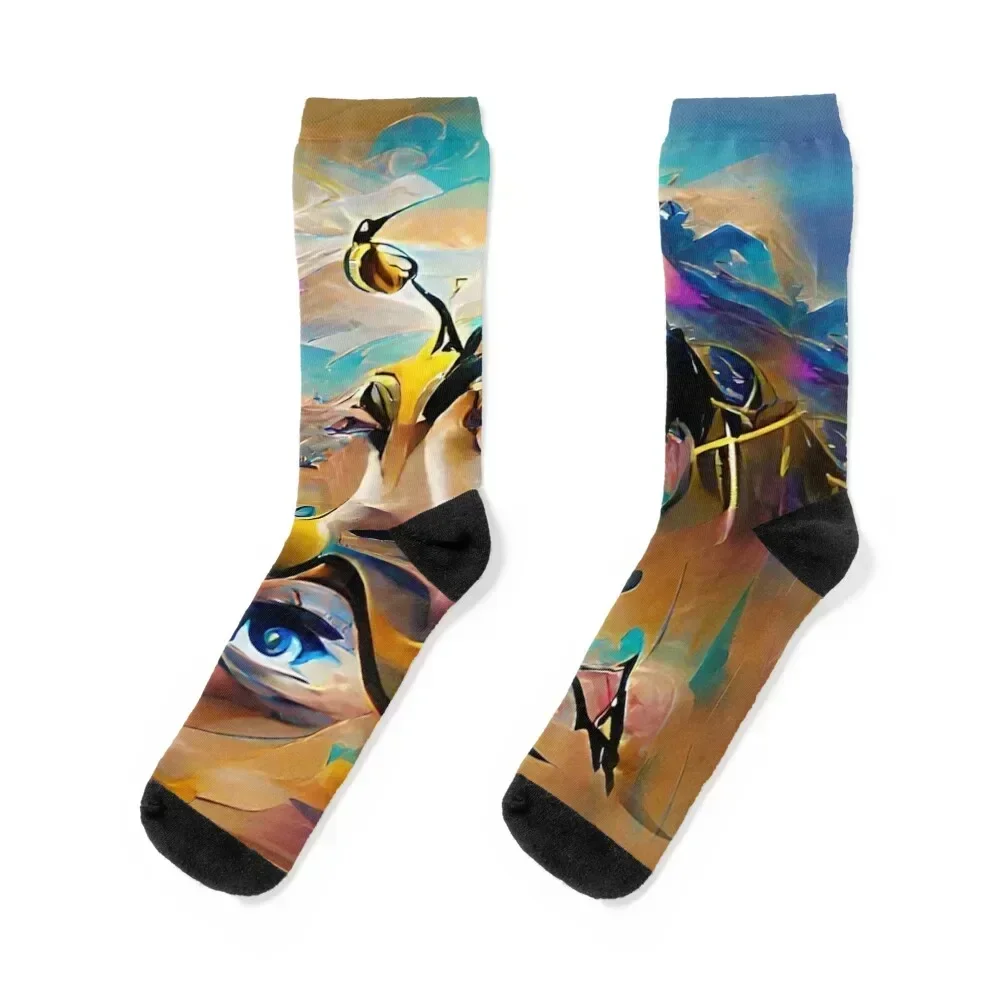 

Salvador Dali Tribute - Surreal - Surrealist - Dali Socks Antiskid soccer cool warm winter Men's Socks Luxury Women's