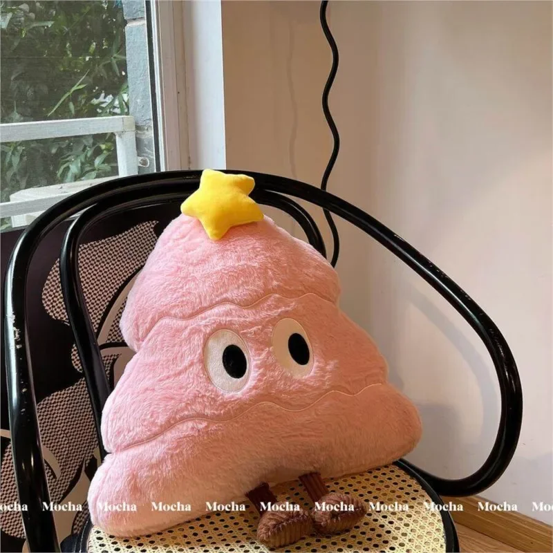 MOMO Christmas Tree Pillow Big Eye Plush Toy Cartoon Floating Window Tatami Cushion Dormitory Sofa Pillow Gift