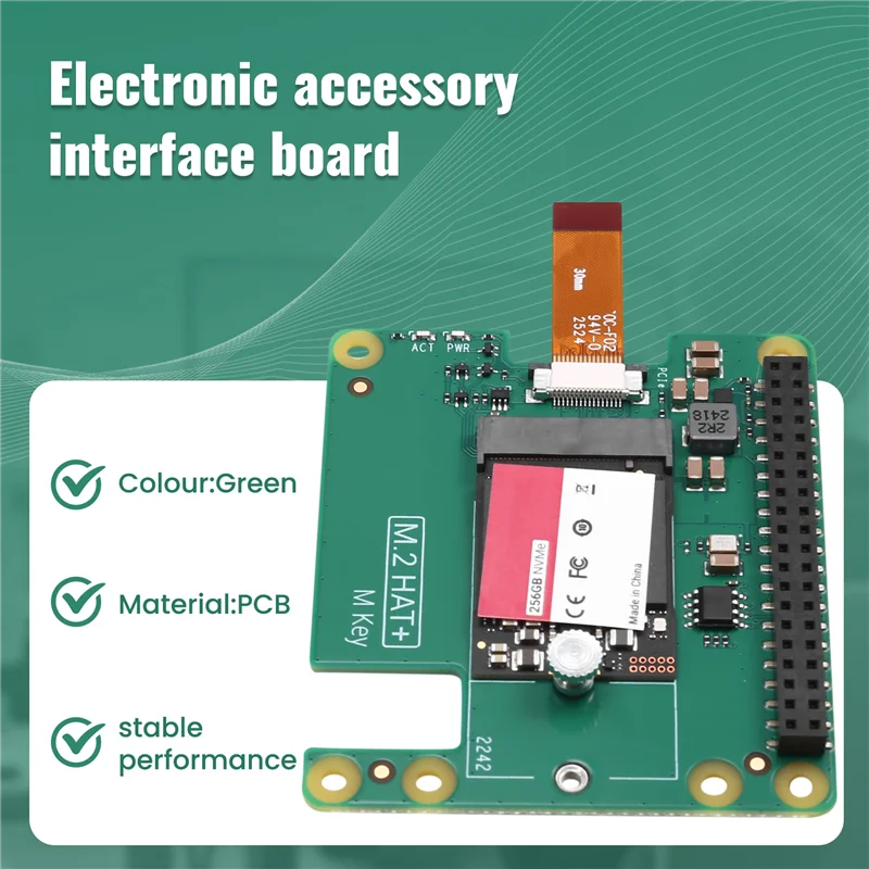 

LBER For Raspberry Pi 5 M.2 AI HAT+ Board For Enhanced Machine Learning Capabilities