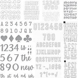 Classy Number Alphabet Die Birthday Valentine's Day New Die Cuts for DIY Scrapbook Craft Decoration Supplies Greeting Card