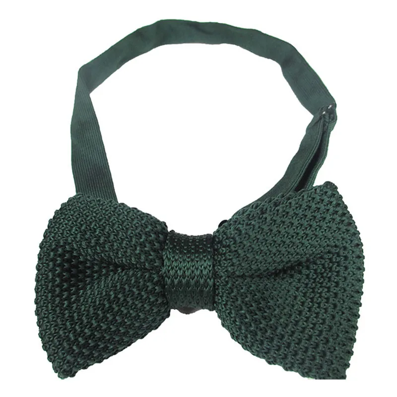 

Мужской вязаный галстук-бабочка, однотонный галстук-бабочка, толстый, двухэтажный, предварительно завязанный, регулируемый, вязаный, повседневный Tuexdo, аксессуары для свадебной вечеринки