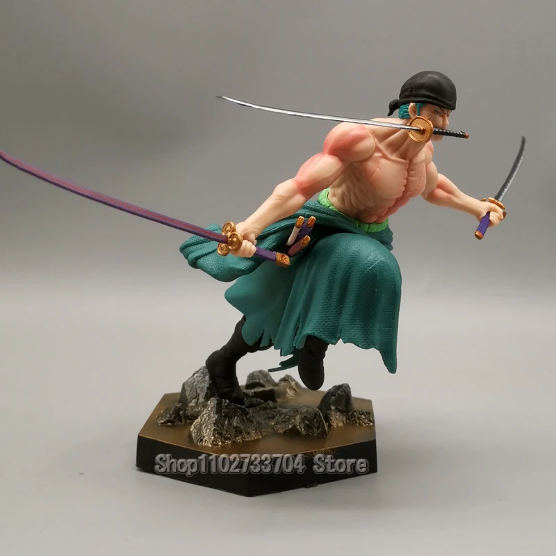 16cm One Piece Zoro Figurine Roronoa Zoro Asura Three Daggers Flow Action Figures PVC Anime Model Collection Toys Ornamen Gifts