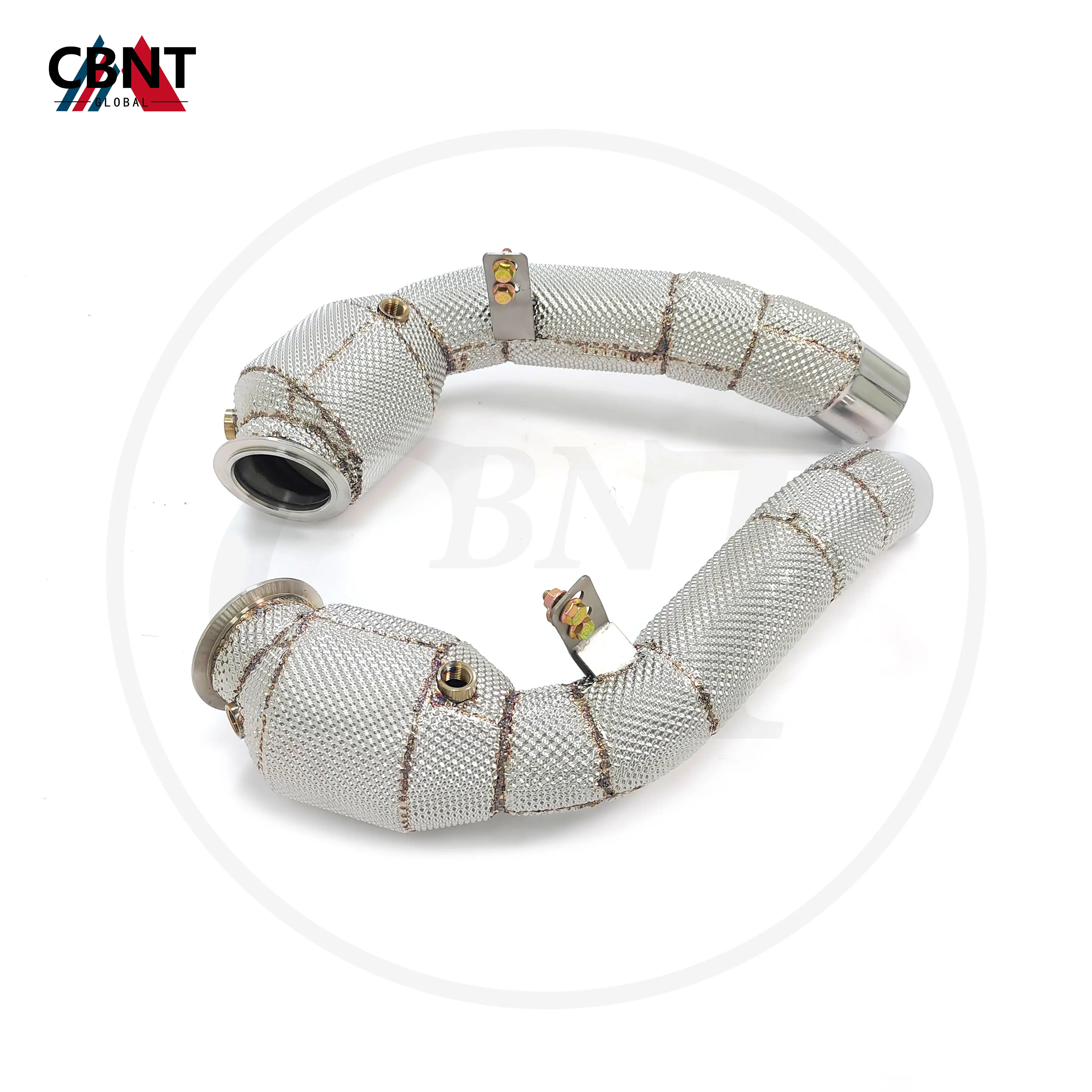 

CBNT Exhaust-headers with Catalytic Converter for BMW F10 M5 M6 Exhaust Pipe Downpipe with Heat Shield SS304 Stainless Steel