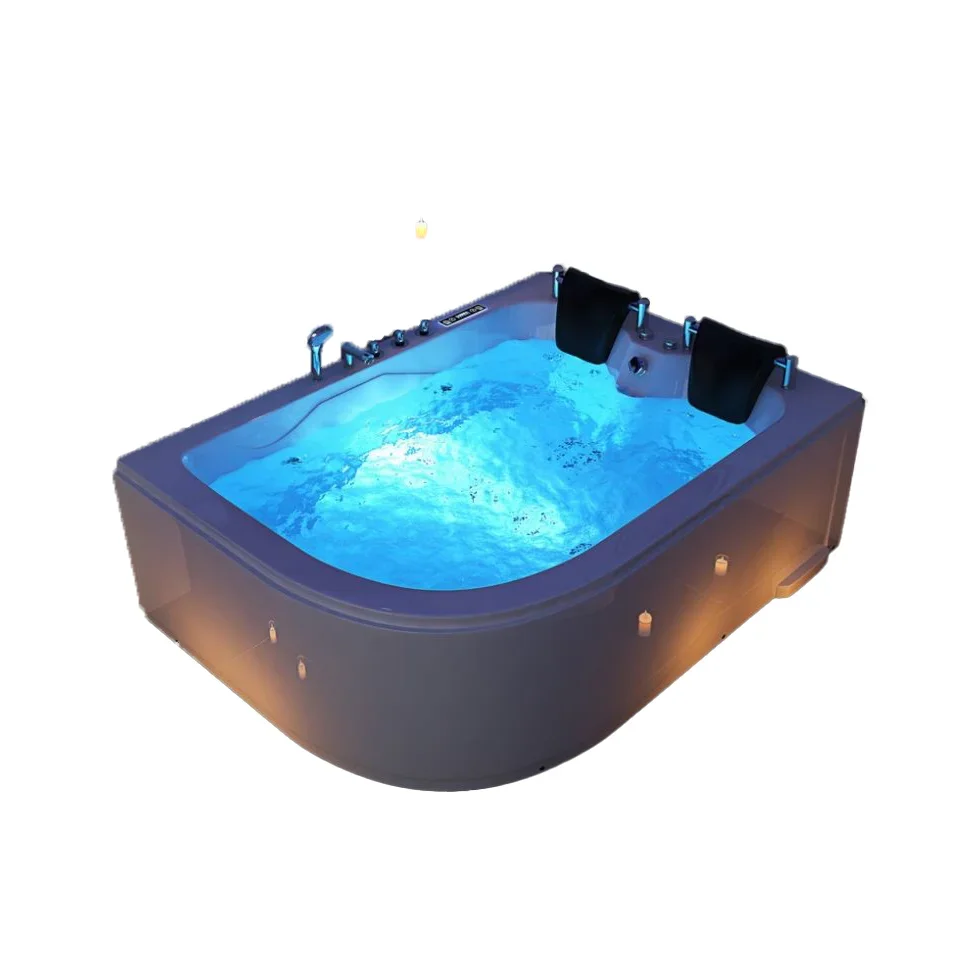 

Modern and Fashionable Whirlpool Massage Bathtub 2 Person Bathroom Deep Soaking Acrylic Bathtub Jacuzzie
