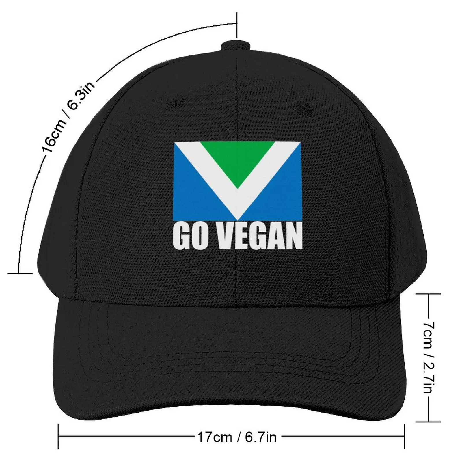 International Vegan Flag Baseball Cap black Luxury Hat Military Tactical Cap Anime Hats Man Women's