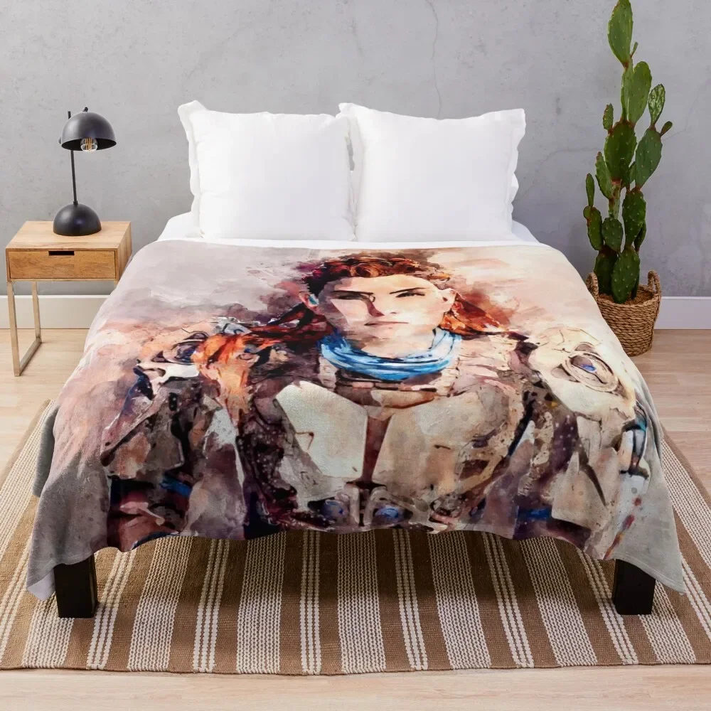 

Aloy Watercolor painting Throw Blanket Summer Beddings for babies Blankets