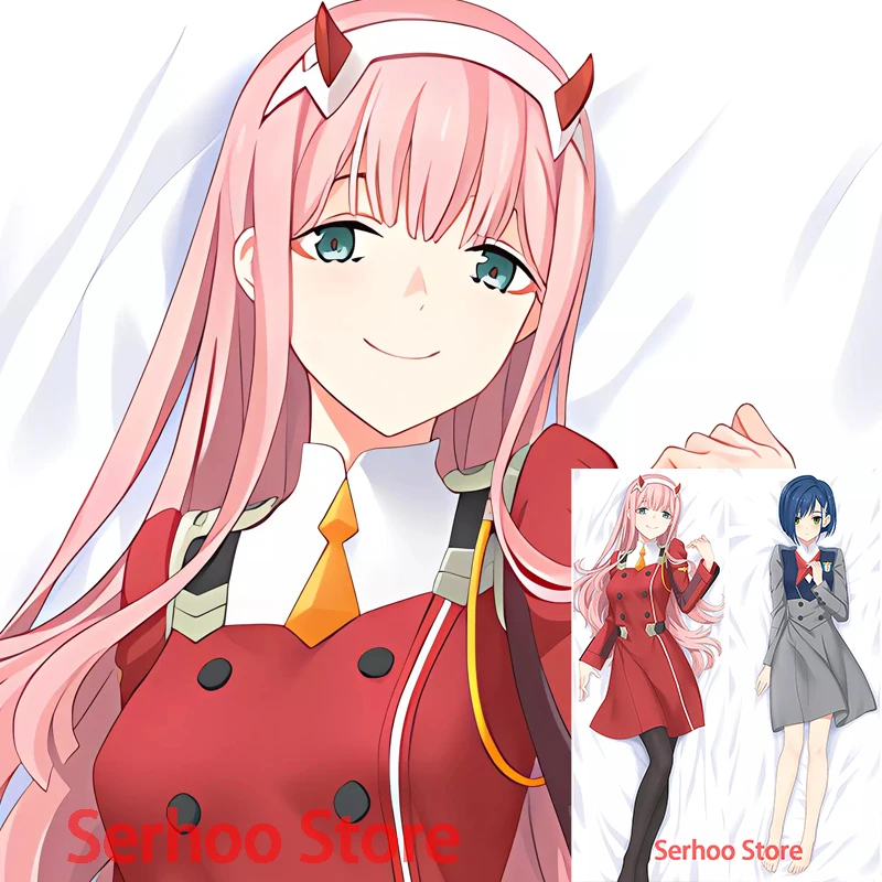 Dakimakura Ichigo & Zero Two (Darling in the Franxx) Double-sided Anime Life-size Pillowcase Bed Sexy Pillow Cover