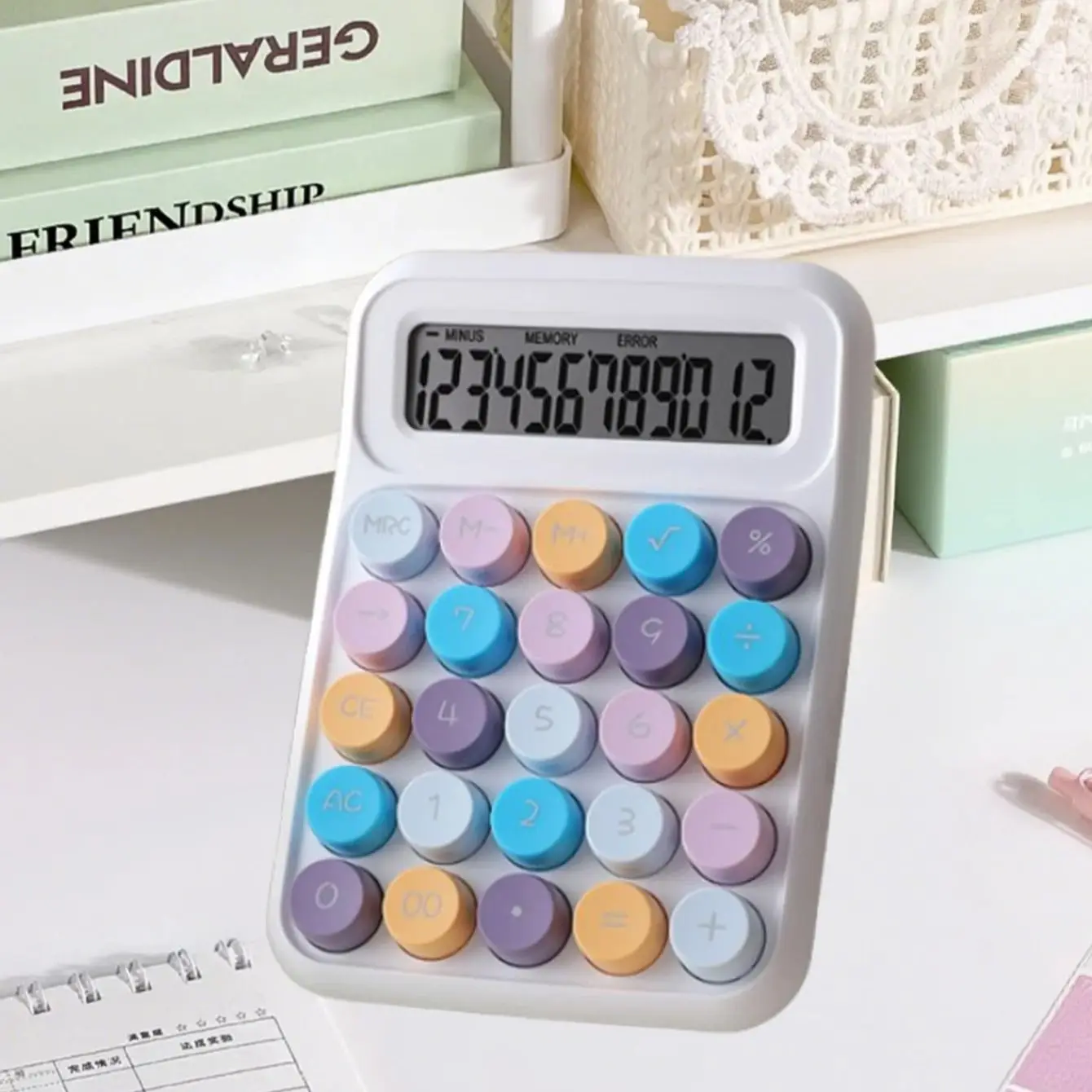 

Калькулятор ярких цветов, ценная кнопка градиента допамина, милый калькулятор, офисный специальный калькулятор