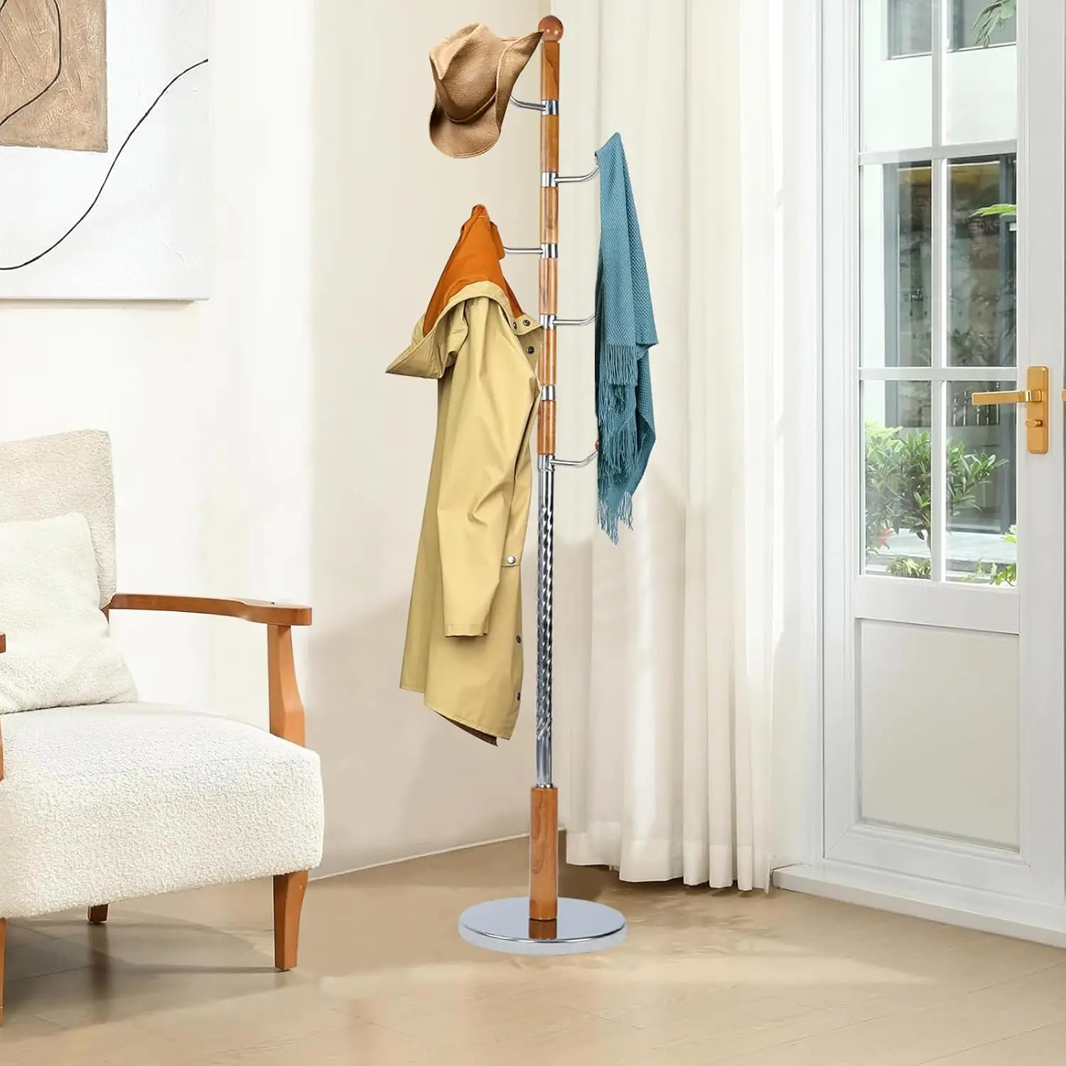Wood Coat Rack Free…