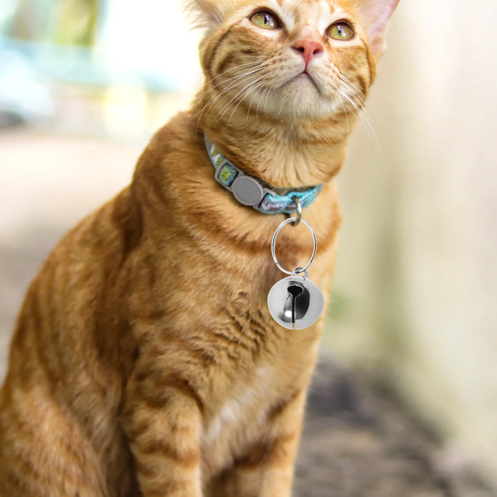 

24pcs Metal Ring For Pets Collar Diy Craft Decoration Christmas Tree Hanging Bells Small Vintage Wear-Resistant Bells For Wind