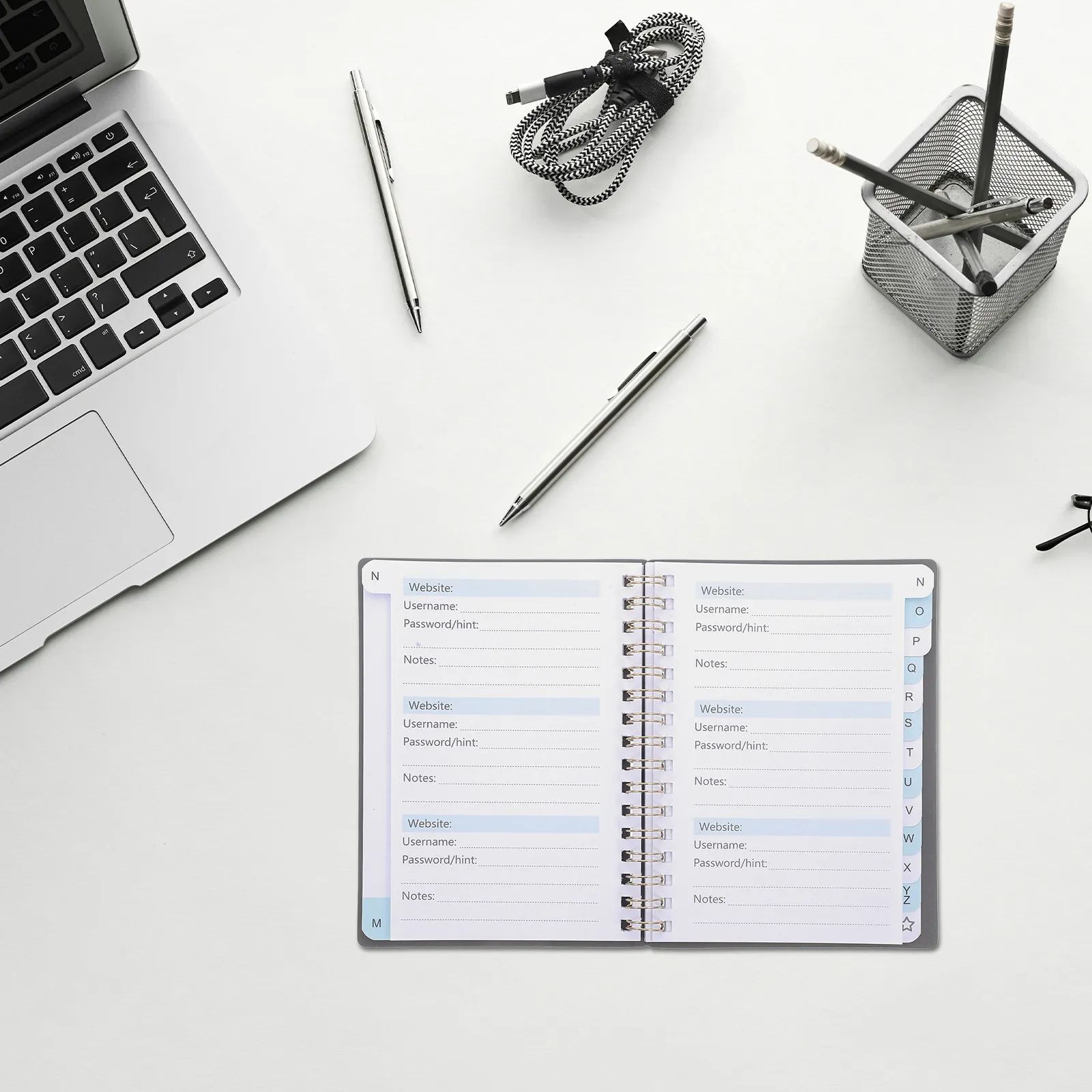 A6 Size Password Notebook Portable Compact Password Keeper Book for Website Logins Addresses Info Organization Daily Use