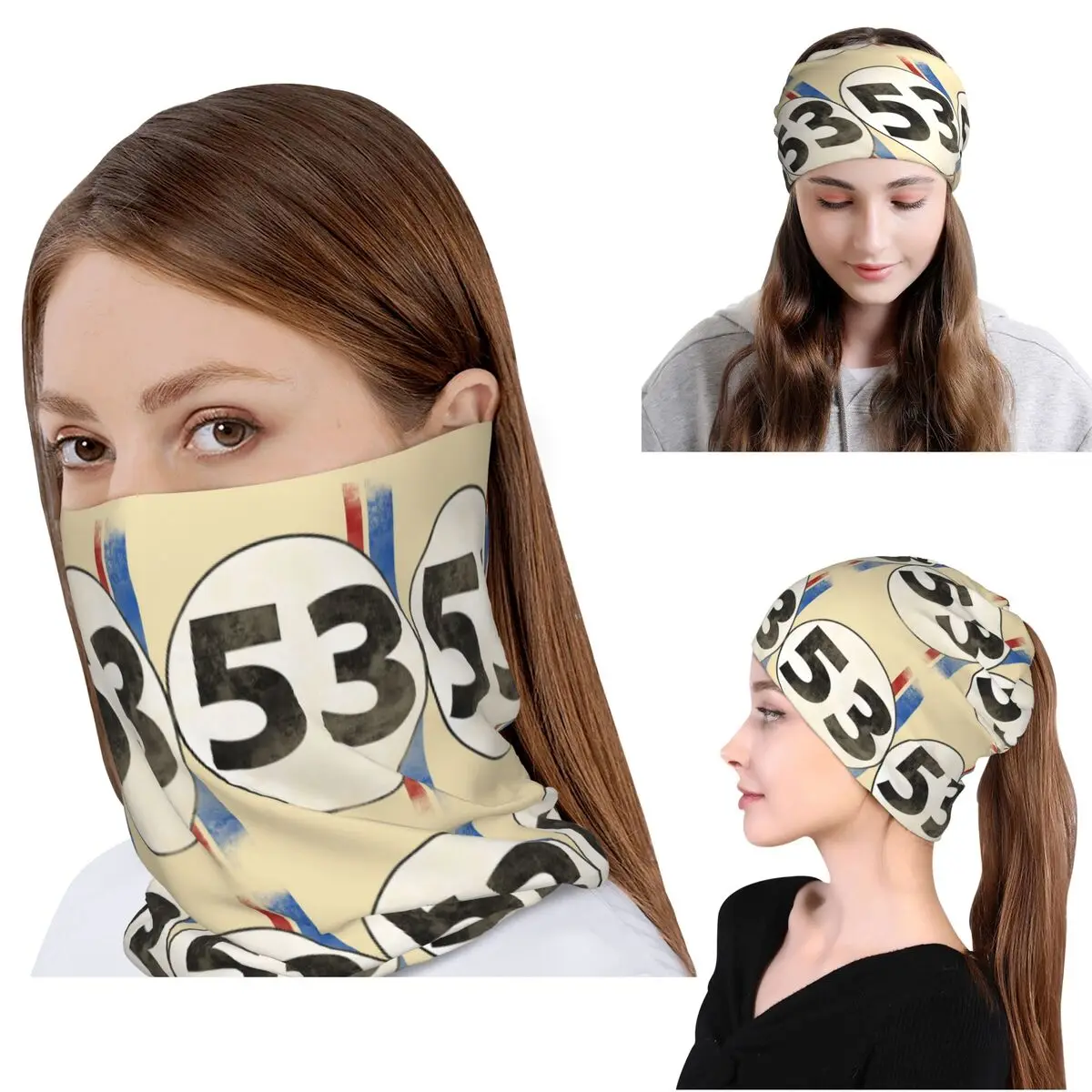 

Многофункциональный шарф-бандана Herbie Number 53: маска, шарф, шапка-бини для мужчин и женщин, дышащий, для велоспорта и активного отдыха