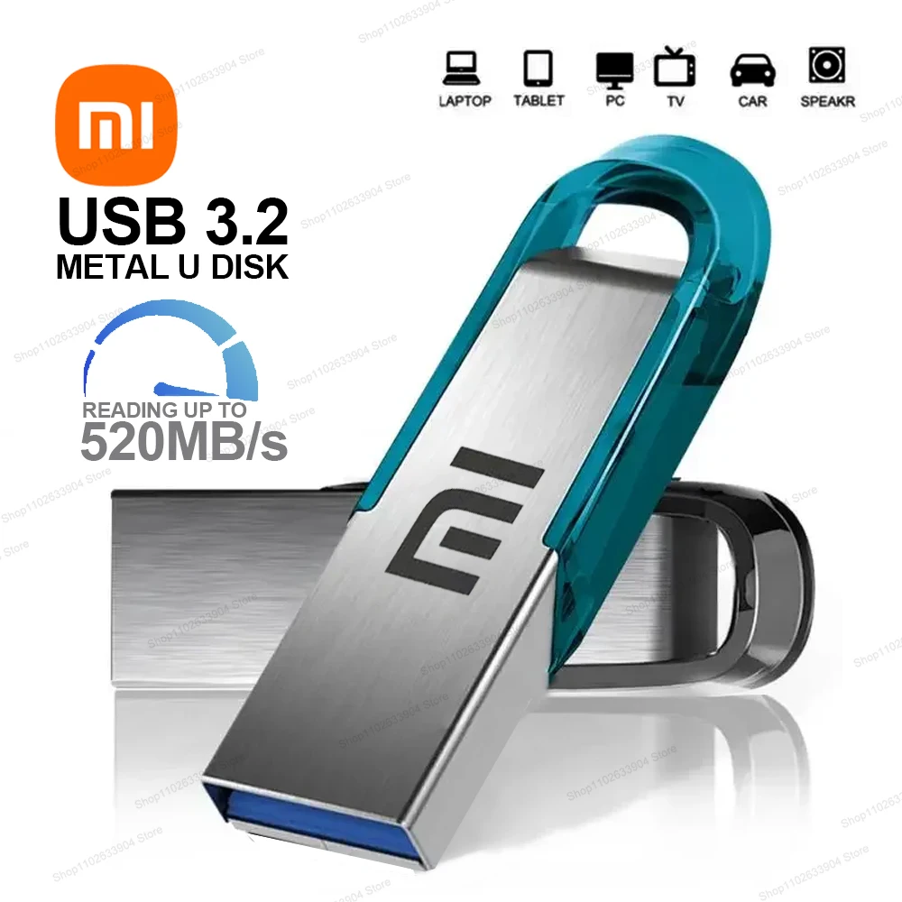 Xiaomi USB 3.2 clés Flash 2 to clé en métal 1 to 512GB clé USB haute vitesse 128GB pour appareils de stockage informatique mémoire U disque Xiaomi USB 3.2 clés Flash 2 to clé en métal 1 to 512GB clé USB haute vitesse 128GB pour appareils de stockage informatique mémoire U disque