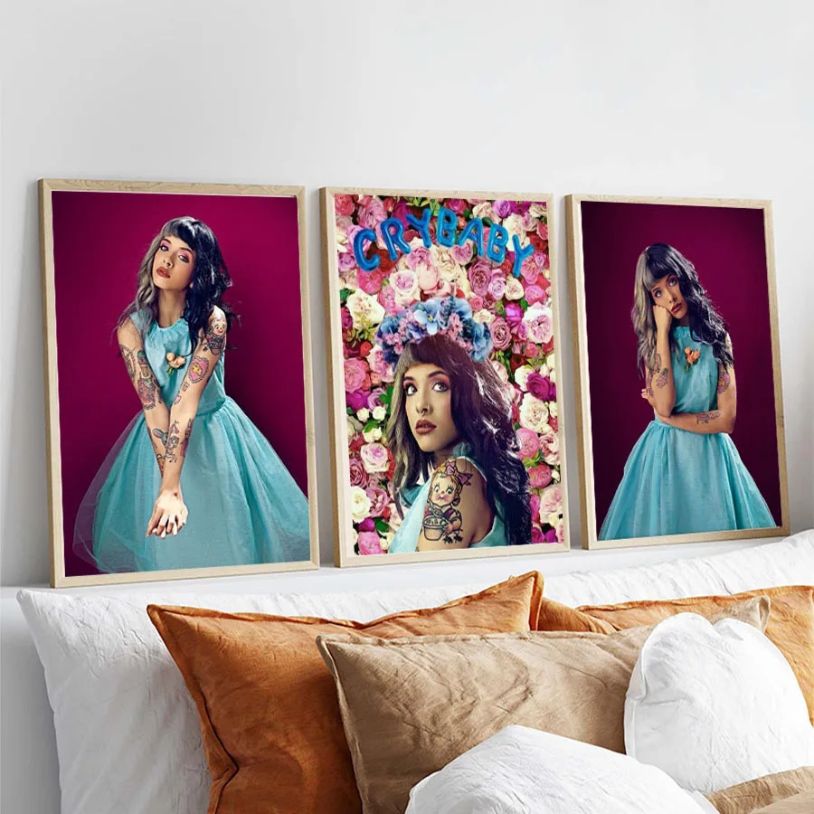 3pcs Set  Photo SInger Poster Music Album Prints Melanie Martinez Pop Home Room Bar Cafe Club Decor Music Art Wall Painting