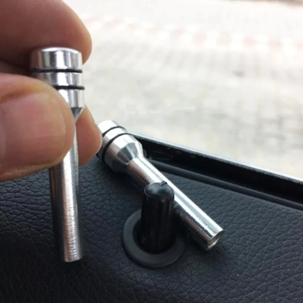 2Pcs 49mm Universal Car Truck Interior Door Lock Knob Pull Pins Aluminum Alloy Auto Car Security Door Lock Pins Knob