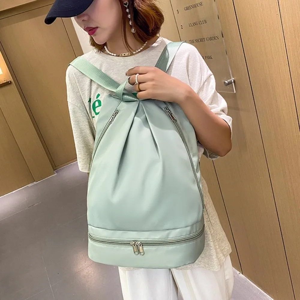 Waterproof Wet Dry Separation Fitness Bag Large Capacity Zip Backpack Swimming Bag Splashproof Multifunction