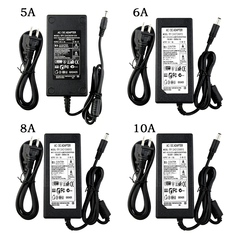 

DC 12V DC 24V Адаптер питания AU EU US UK Plug Универсальный адаптер зарядного устройства 1A 2A 3A 5A 6A 8A 10A для светодиодной неоновой ленты