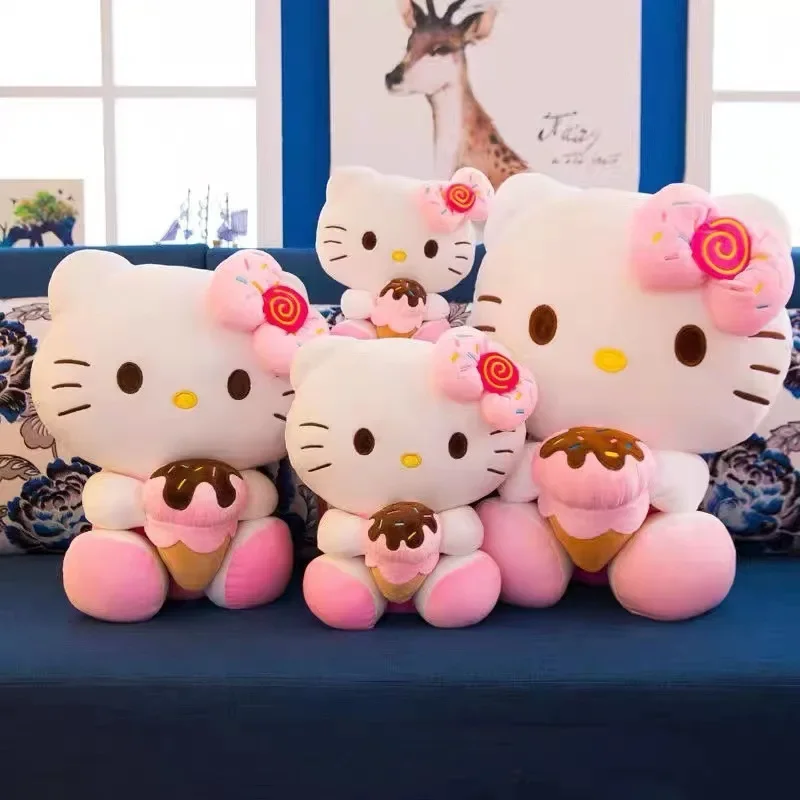 Sanrio Ijs Hello Kitty Kuromi Melody Cinnamoroll Knuffels Schattig Knuffels Anime Animal Decor Kerstcadeau voor kinderen