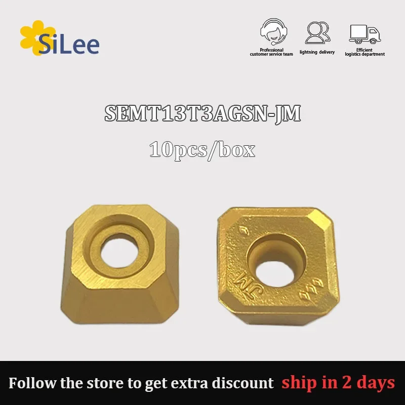 SEMT13T3AGSN JM Carbide insert SEMT13T3 JM lathe square CNC plane milling insert parts tool SEMT 13T3 turning tool Mill Cutter