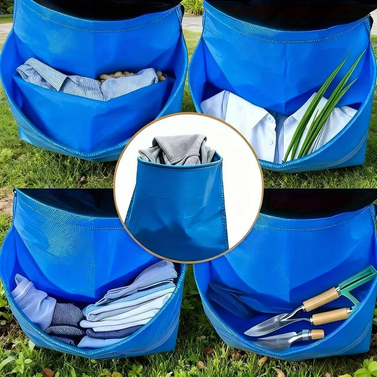 Large Capacity Gardening Apron, Heavy-Duty PE Apron, Easy to Clean Outdoor Wear for Gardeners & Farmers