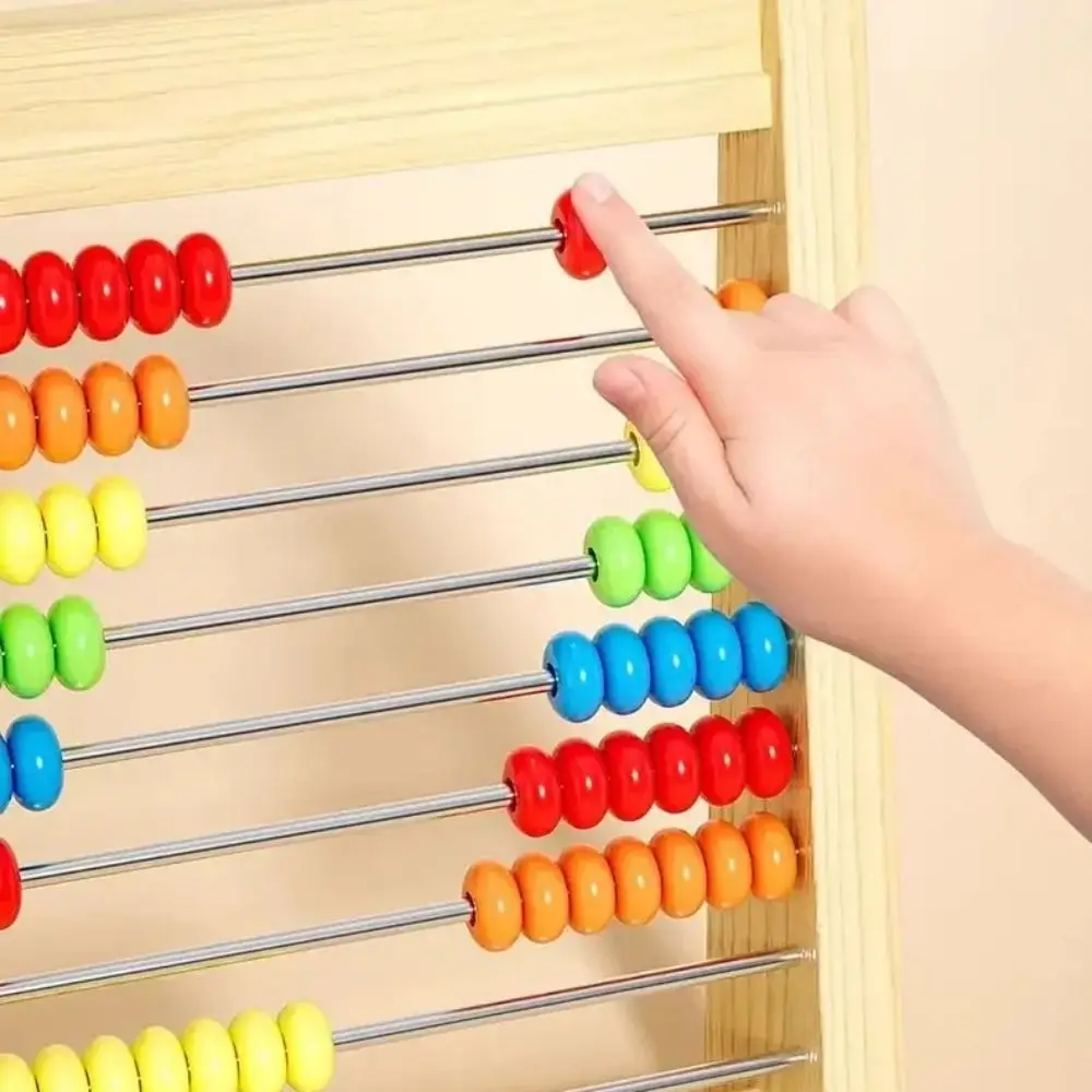 حساب الخرز الخشبي التعليمية العد الخشبي العد الرياضيات لعب للتعلم الخرز الملون مونتيسوري تعلم الرياضيات المبكرة