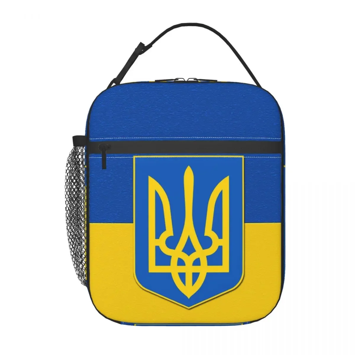 Flag Of Ukraine And Coat Of Arms Of Ukraine Thermal Insulated Lunch Bag Ukrainian Patriotic Lunch Container for Outdoor Food Box