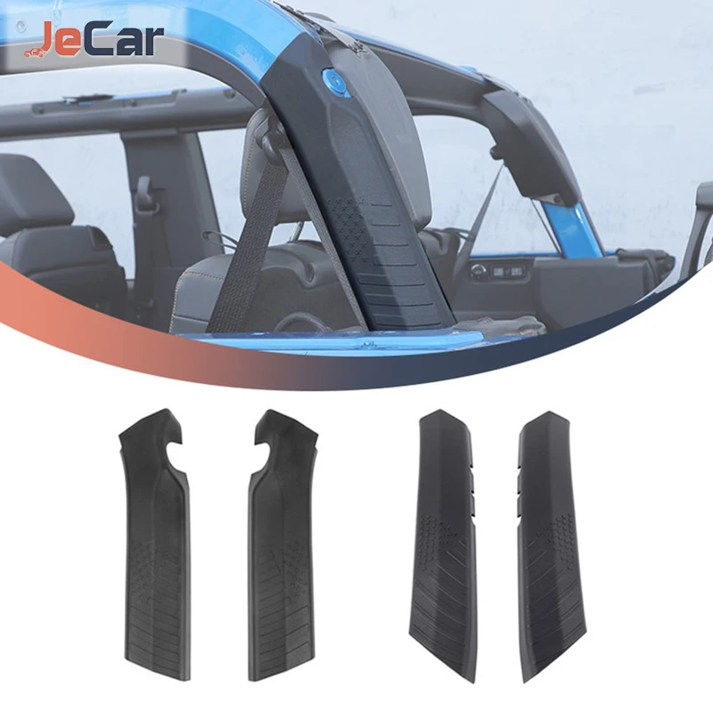 JeCar 2pcs Trunk Anti-roll Beam Guard Protection Cover Roll-bar Ornament For Ford Bronco 2021 Up 2/4 Doors Car Accessories