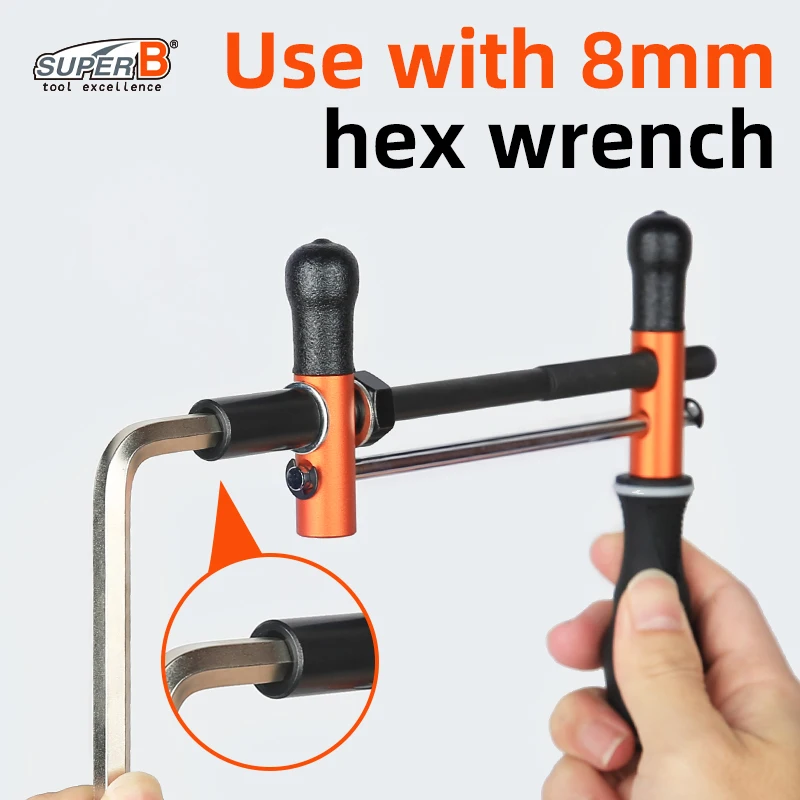 Super B Bicycle Repair Tools Frame and Fork Adjustment Tool to Expanding & Compressing Steel Forks, Chain Stays, and Seat Stays