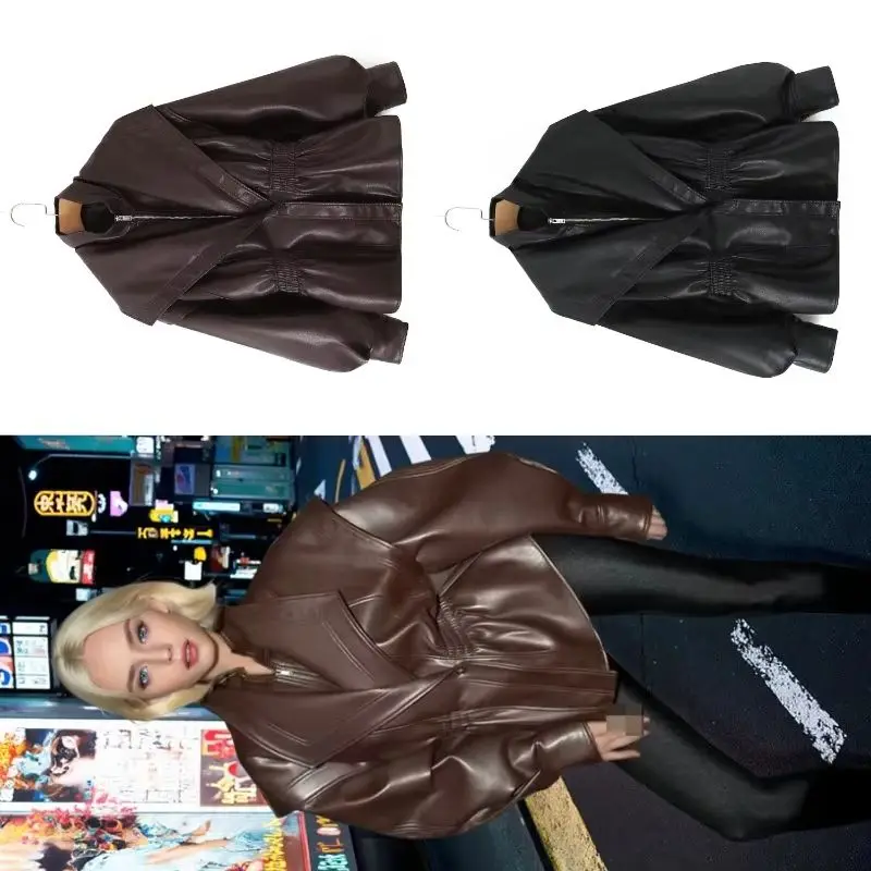 New Autumn Fashion Women's Jacket with A High-end European and American Style Featuring Double-collar Design Is Cool and Stylish