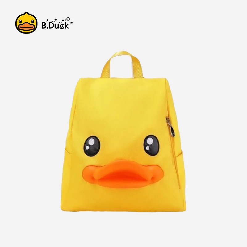 B.Duck Kids Backpack for Boys Girls Preschool Bookbags 3D Cartoon Yellow Duck Daycare Toddler Bags