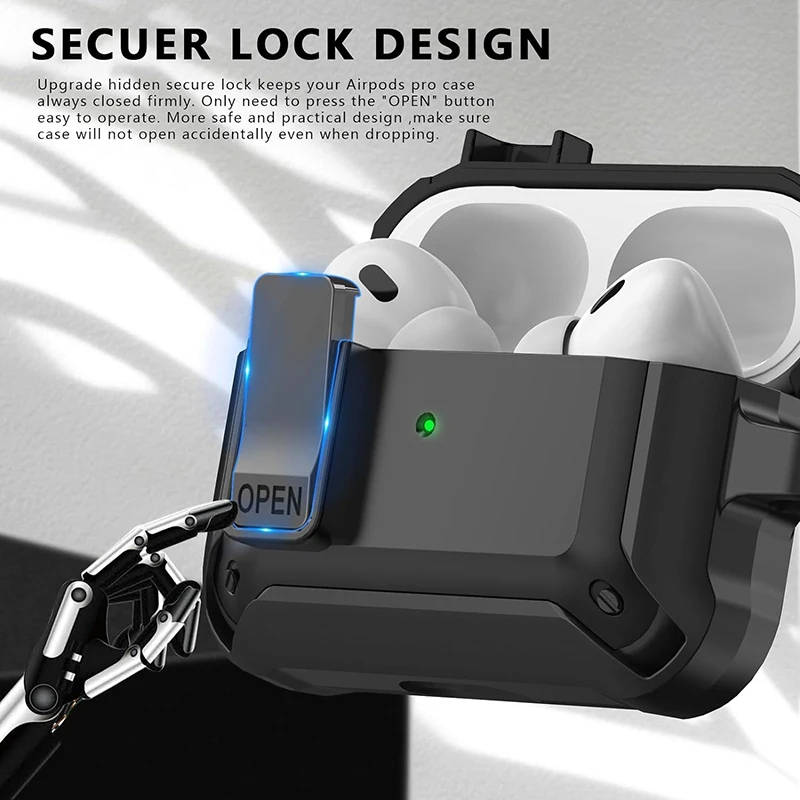 Schakelaar Lock Cover Voor AirPods Pro 2 3 1 Case Voor AirPods Pro 2 Pro 2e Gen Case Shockproof Cover Air pods Pro Airpods 3 Funda