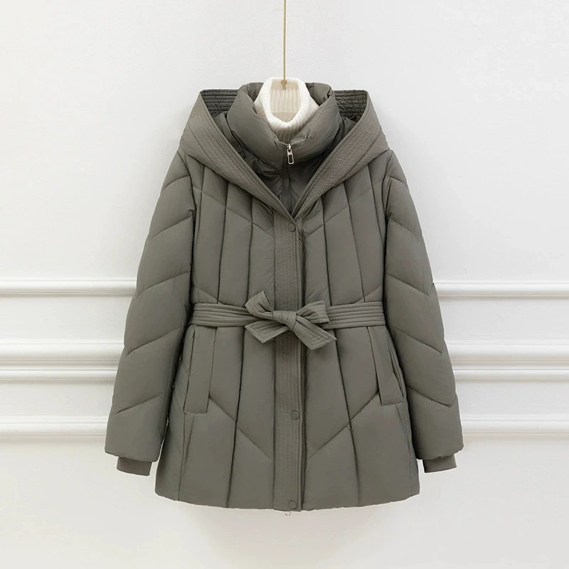 

Winter Down Jacket Women Parkas Fashion High-Quality Warm Cotton Padded Coat Ladies Overcoat Hooded Female Snow Wear Overwear