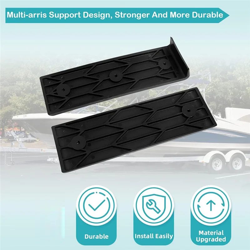 وسادات وأطراف منزلق بطابقين لمقطورة القارب من AASS لسهولة الإطلاق والتحميل، شرائح بطابقين لمقطورة القارب مقاس 3 × 10 بوصة #2