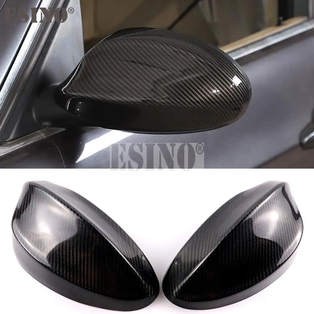 

2 x Car Styling Real Carbon Fiber Rear View Side Mirror Adhesive Covers Decorative Case Trims For BMW E90 E91 2005 - 2008