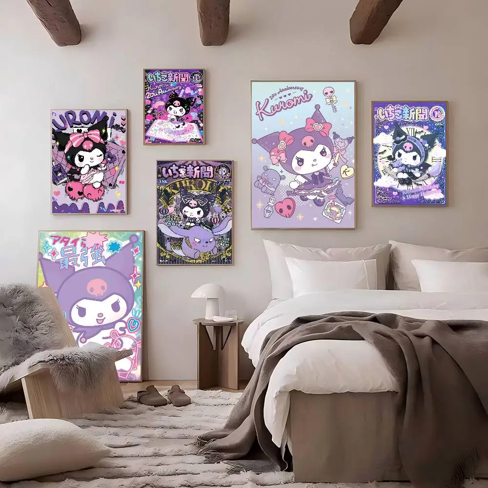 K-Kuromi Classic Vintage Posters Whitepaper Prints Posters Artwork Kawaii Room Decor