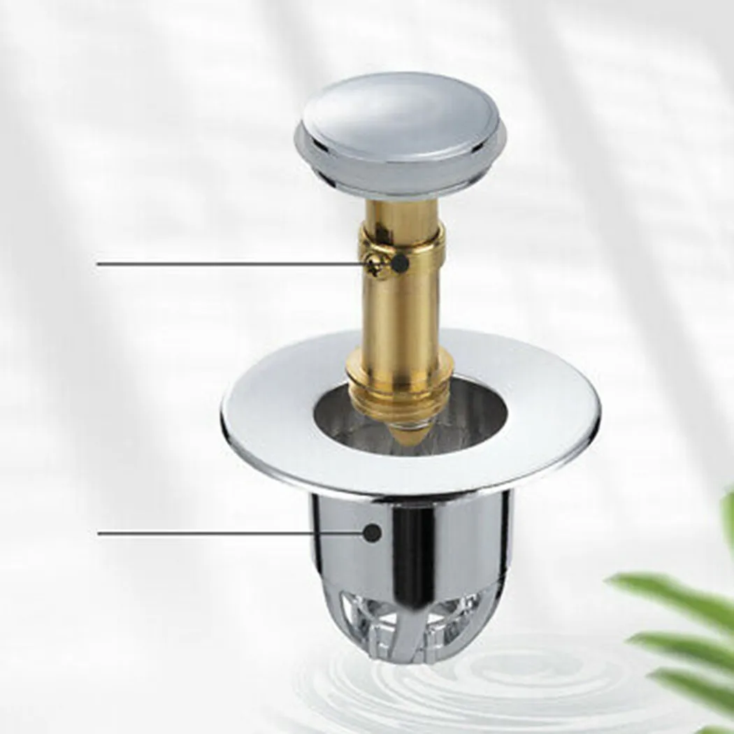 Tool Drainage Filter 2 In 1 Bath Stopper Bathroom Bathtub Plug Core Push Drain Filter Sink Bounce High Quality