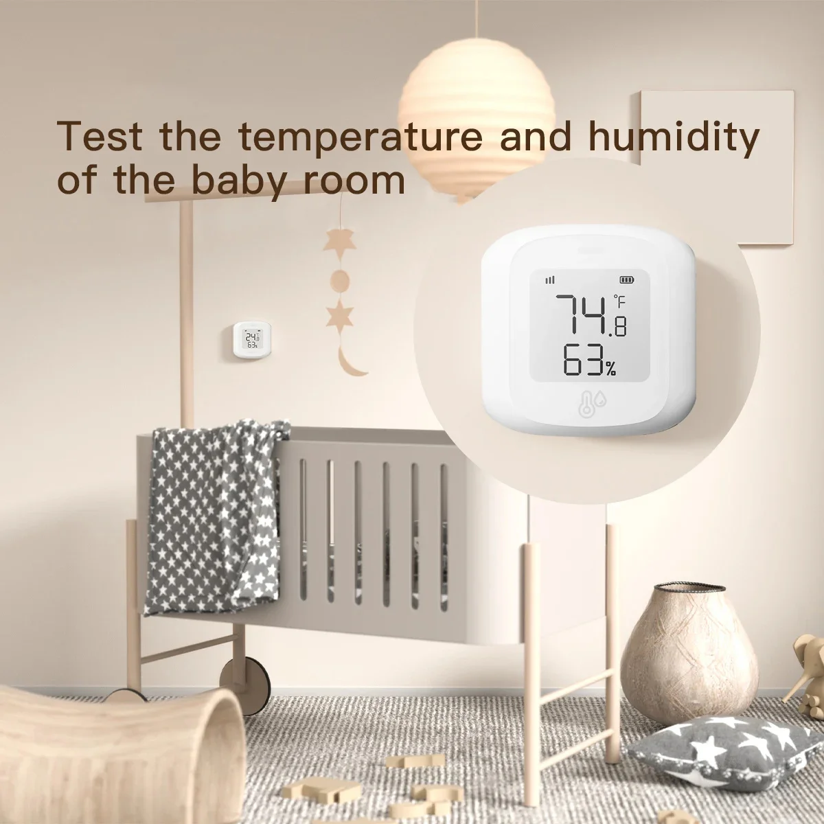 Tuya WiFi ZigBee Temperature Humidity Sensor Smart Home Automation Indoor Thermometer LCD Display Alexa Google Assistant Voice