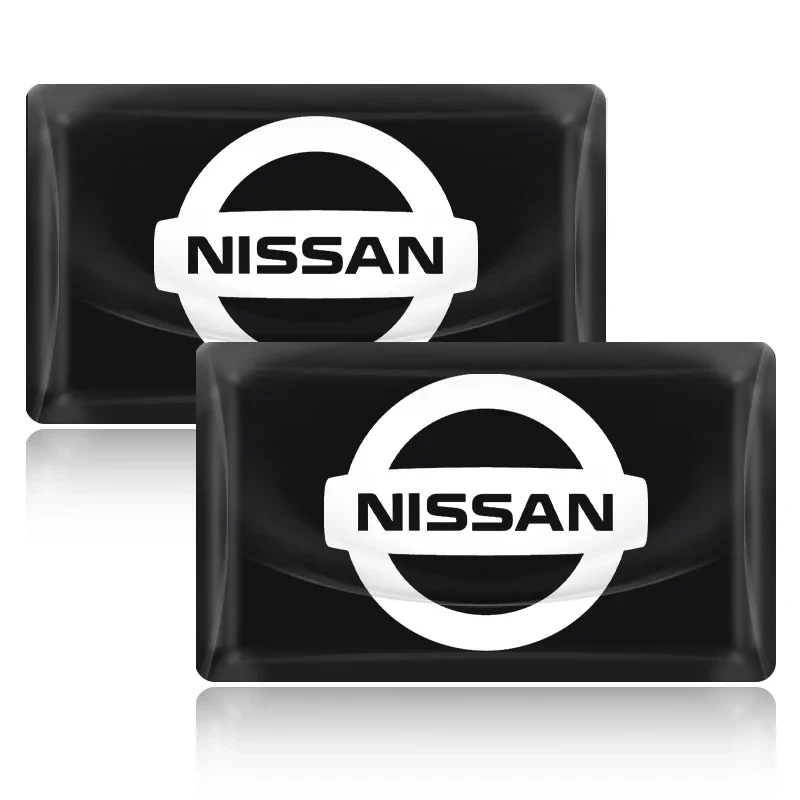 2/10pcs Car Interior Badge Sticker 3D Epoxy Glue Decals Accessories For Nissan Nismo GTR 370Z  iida Juke Teana Wheel Center Caps