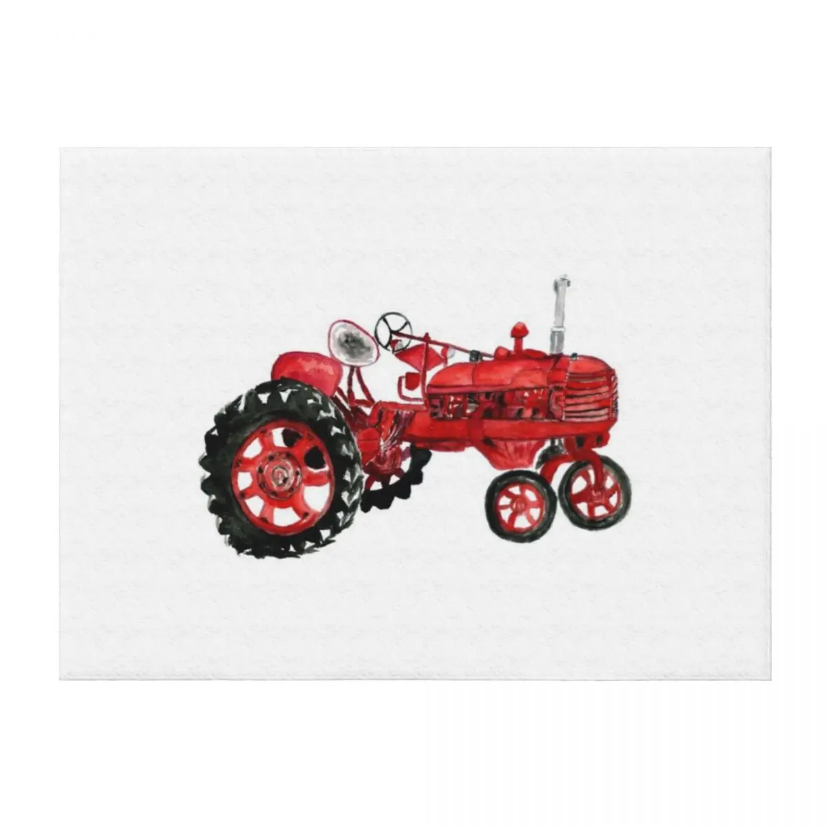 

Old Red Tractor in watercolors Throw Blanket Travel Luxury Brand Decorative Sofas Luxury Thicken Blankets