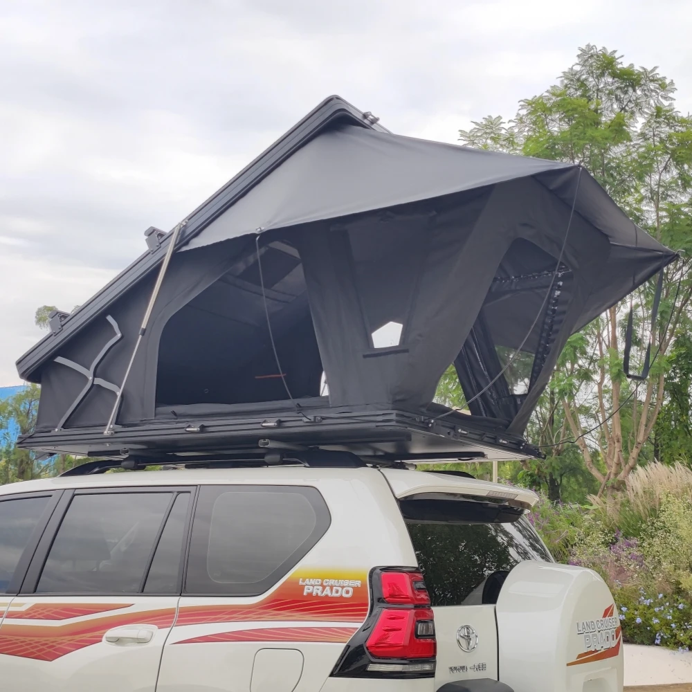 2人用軽量ルーフトップテント アルミ製ハードシェル車用ルーフ - Roof Top Tent Hard Shell 2 Person のレビューと価格