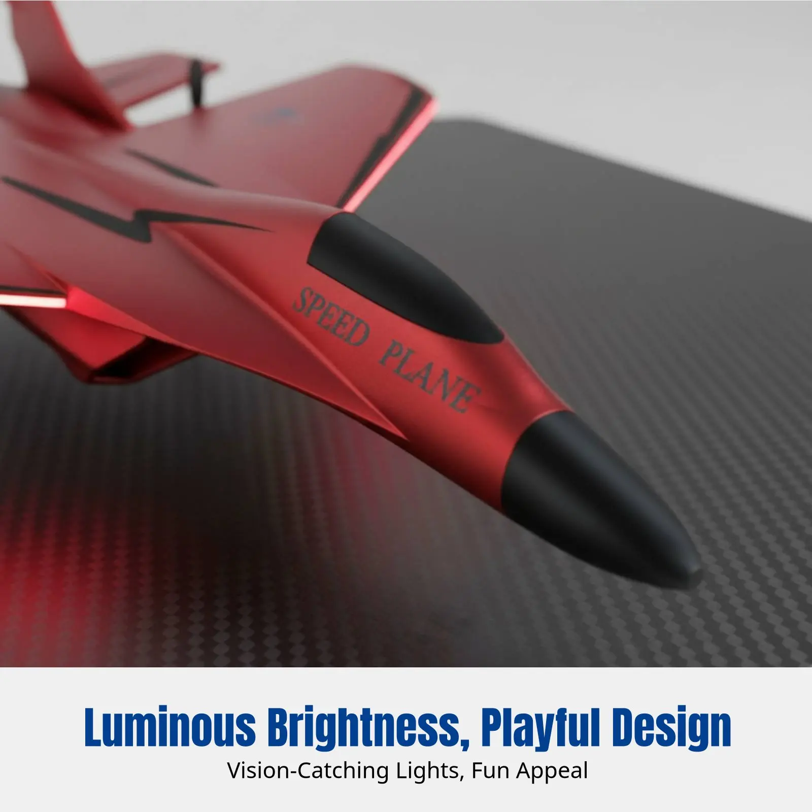 

Remote Control Light-Up Soarer, EPP Foam Fighter Jet, Collision-Resistant, Kids Gift, Random Color