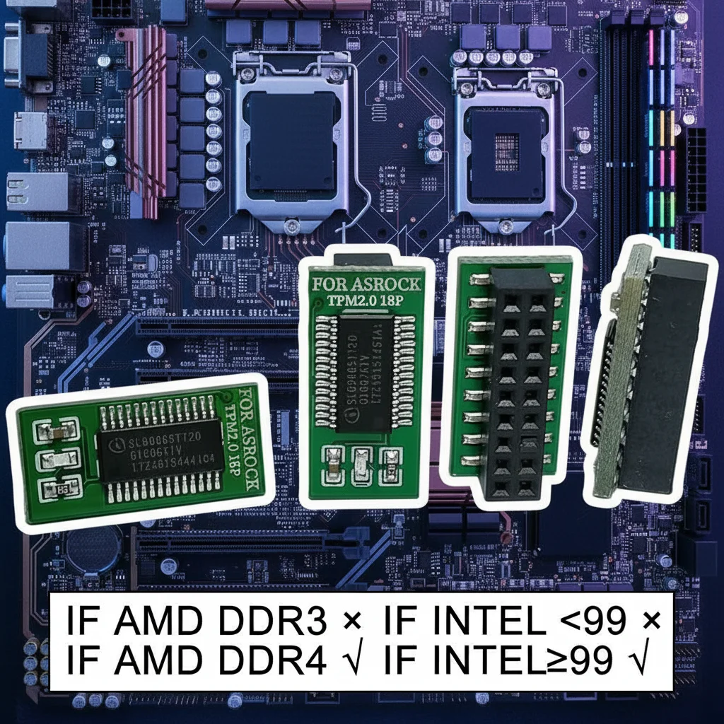 TPM 2.0 Module 12 14 18 20 Pin Support Multi-brand Motherboard For ASUS MSI GIGABYTE ASRock Security Module Remote Module Board
