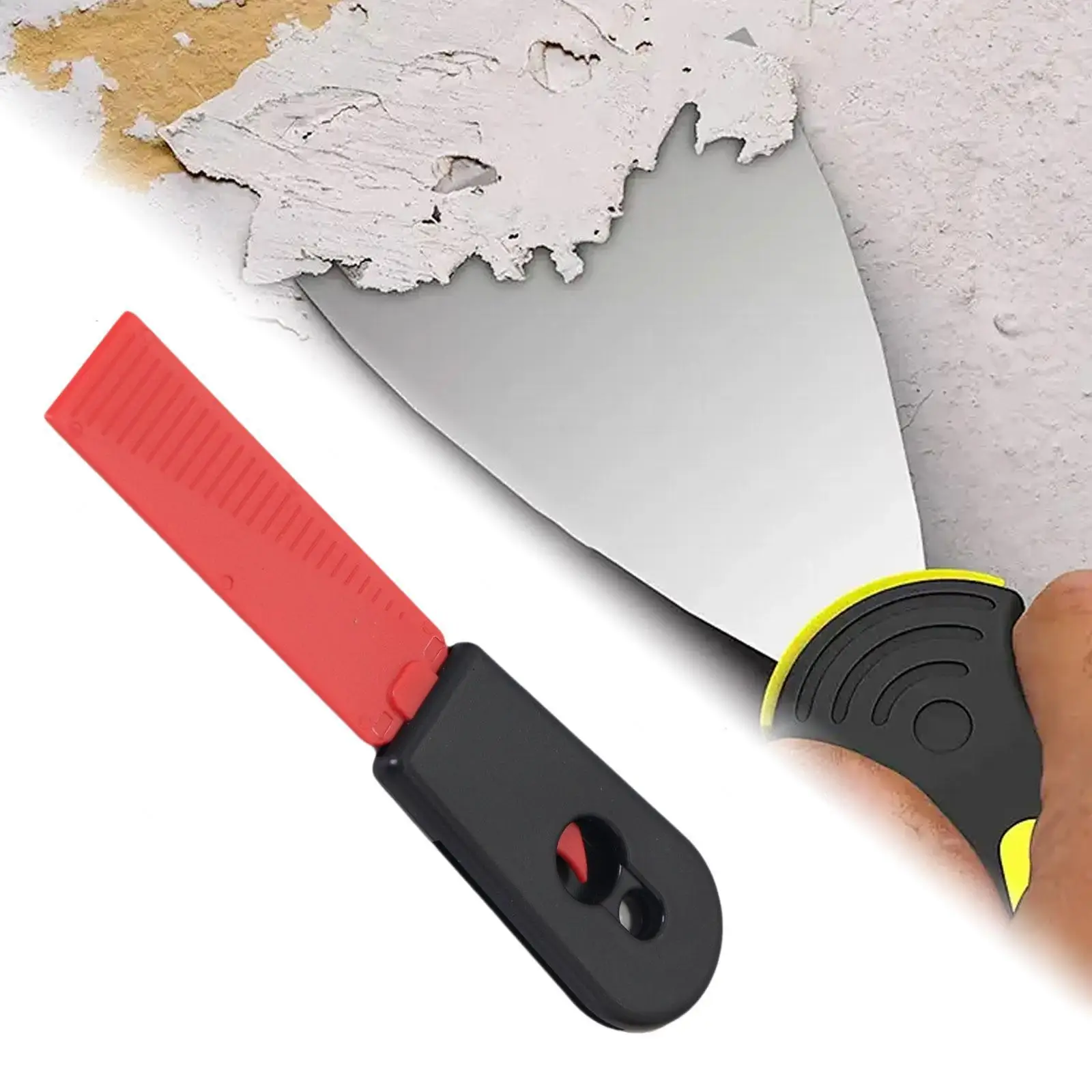 Self Sharpening Cleaning Scraper Versatile Sticker Remover Compact Plastic Design for Home Office Cleaning