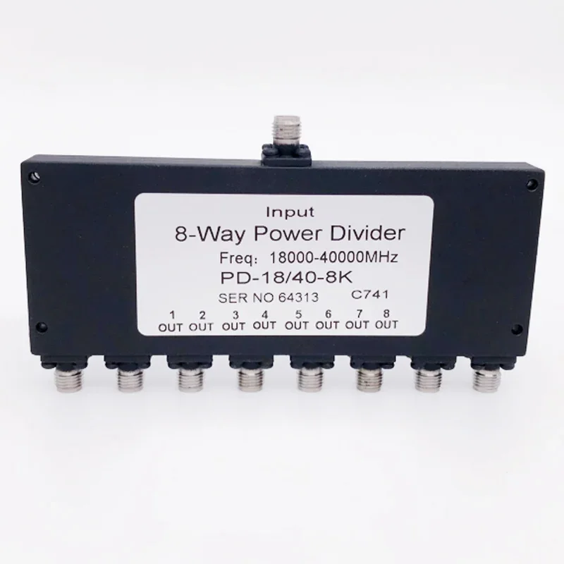 

PD-18/40-8K 18-40GHz 20W 2.92mm Microwave 8-way Power Divider