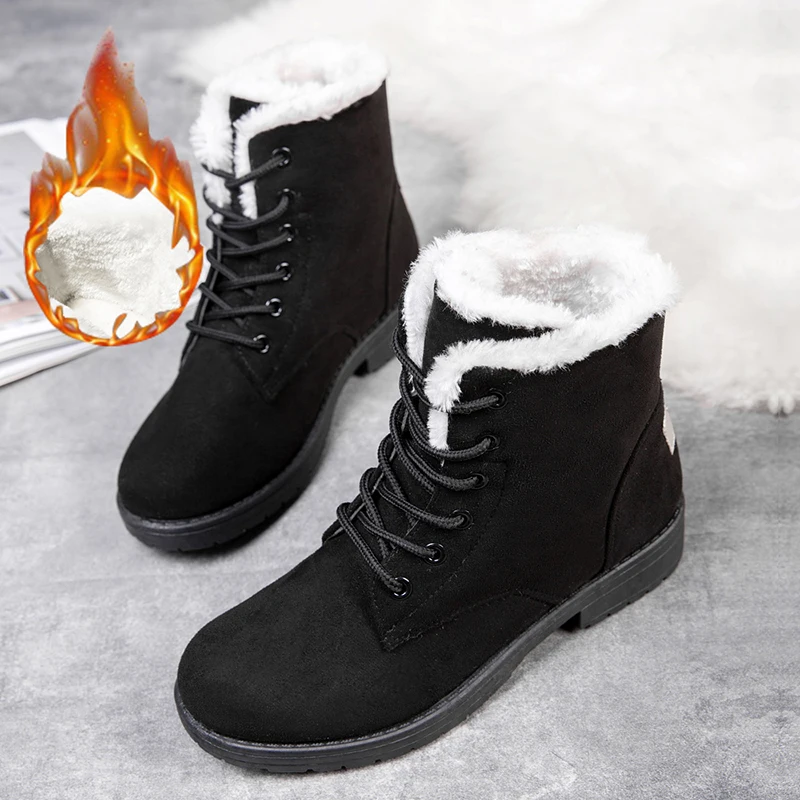 Snow Women Boots New Shoes For Women Platform Shoes Woman Fur Keep Warm Boots Ladies Soft Plush Winter Shoes Women Botas Mujer