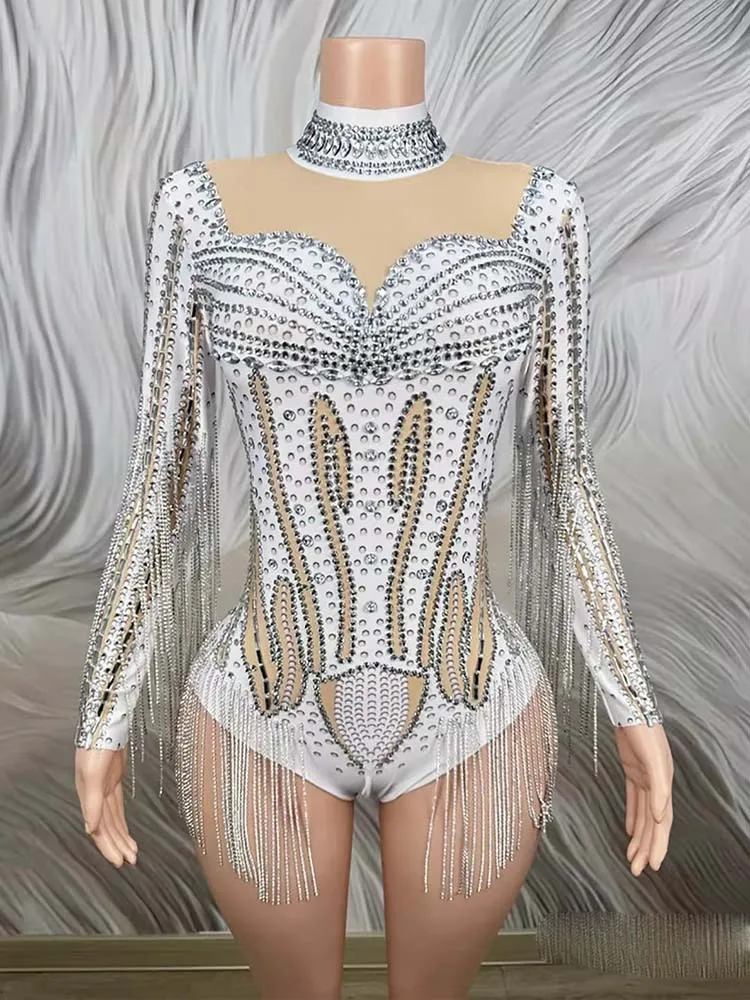 

Высококачественный эластичный комбинезон с бахромой и горячим тиснением, новая модная женская одежда 2026 года на заказ