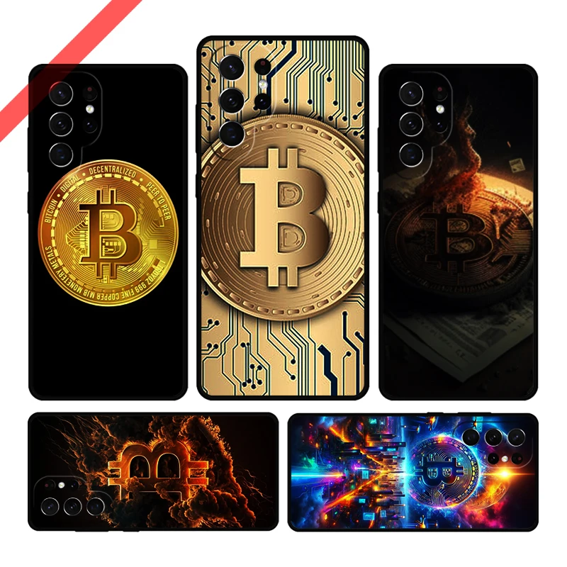 Bitcoin Crypto BTC Phone Case For Samsung Galaxy S20 FE S21 S10 S23 Plus S24 S22 Ultra Coque Note20 Note10 S9 S8 Cover Capa