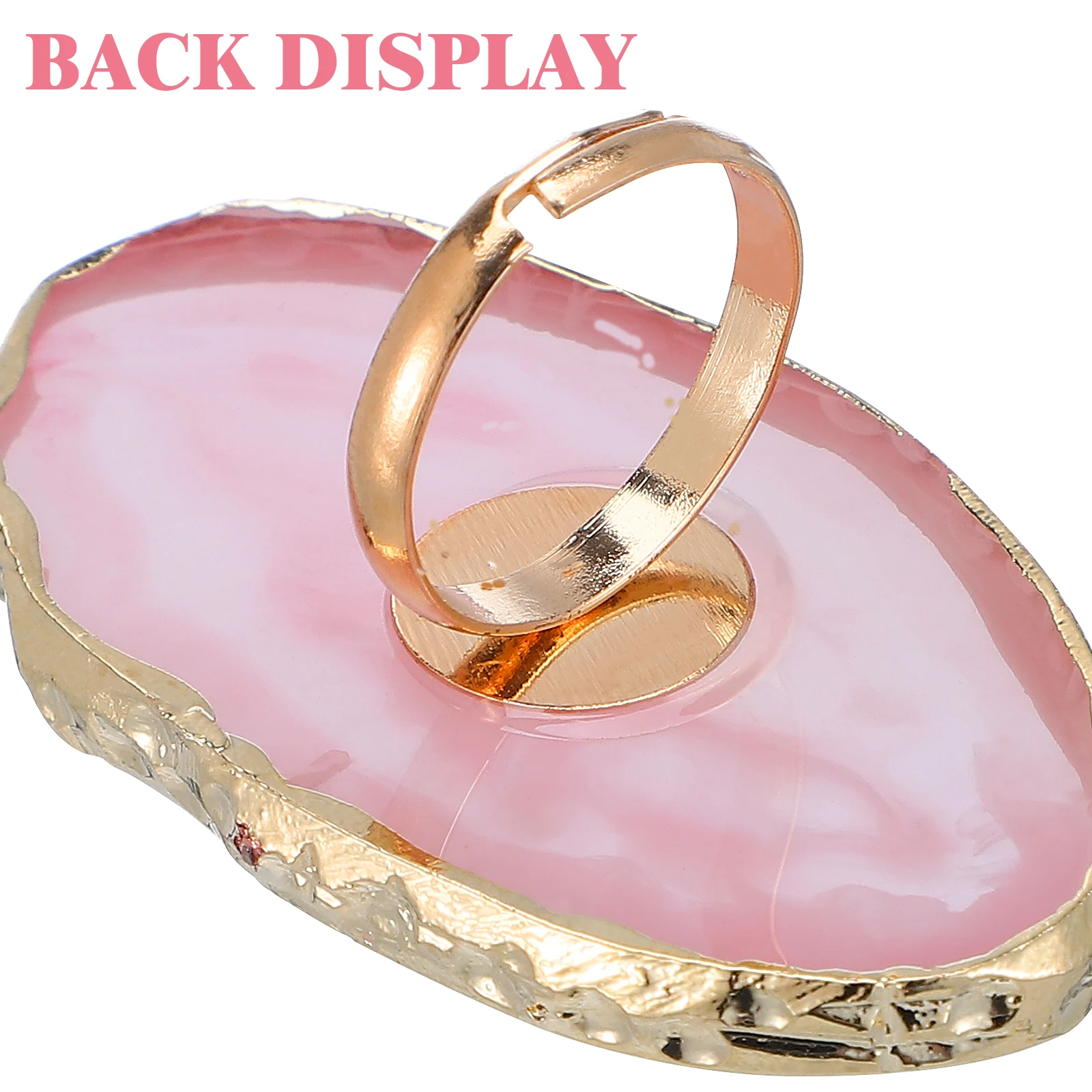 

5pcs Nail Art Ring Palette Resin Mixing Colors Tools Manicure Green Decor Home Use Durable Safe Easy Clean Blend