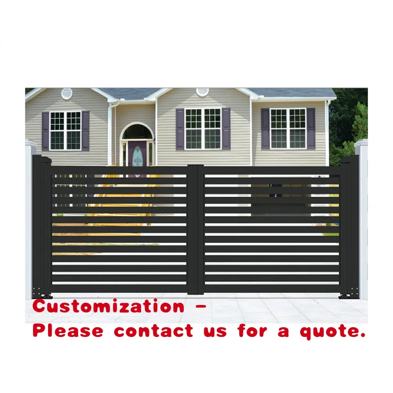 custom.New Products Aluminium Gate Hot Sale Customized   Security Metal Double Door  Sliding Gate